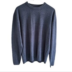 Tricots St. Raphael Men's XL Blue Crew Neck Sweater Pullover Old Money Preppy